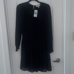 Michael Kors Black Long-Sleeve Dress